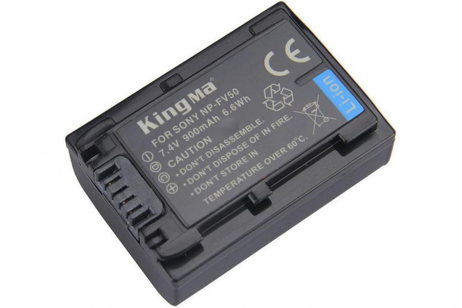 Акумулятор KingMa Sony NP-FV50 для DCR-SX34E (900 mAh, 7.4V, 6.6 Wh)