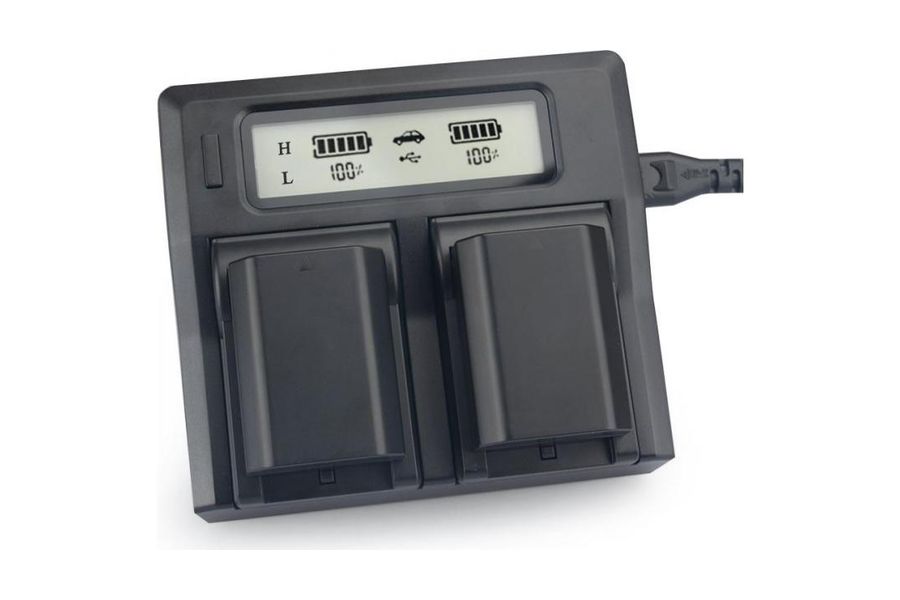 Подвійна LCD смарт-зарядка для Sony NP-FZ100 (на 2 батареї)
