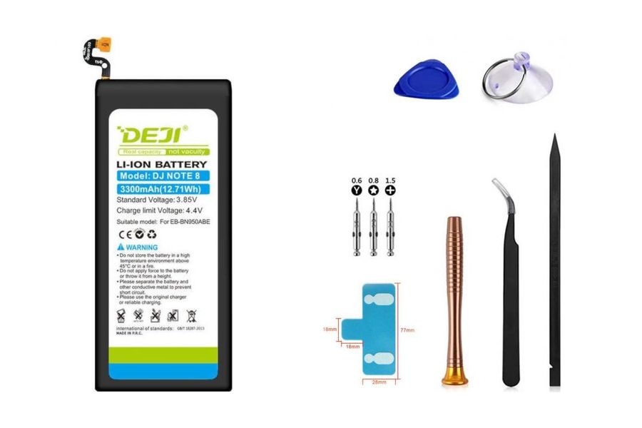 Акумулятор для Samsung Galaxy Note 8 SM-N950 / SM-N9500 / SM-N9508 3300 mAh (DEJI EB-BN950ABE) з набором інструментів