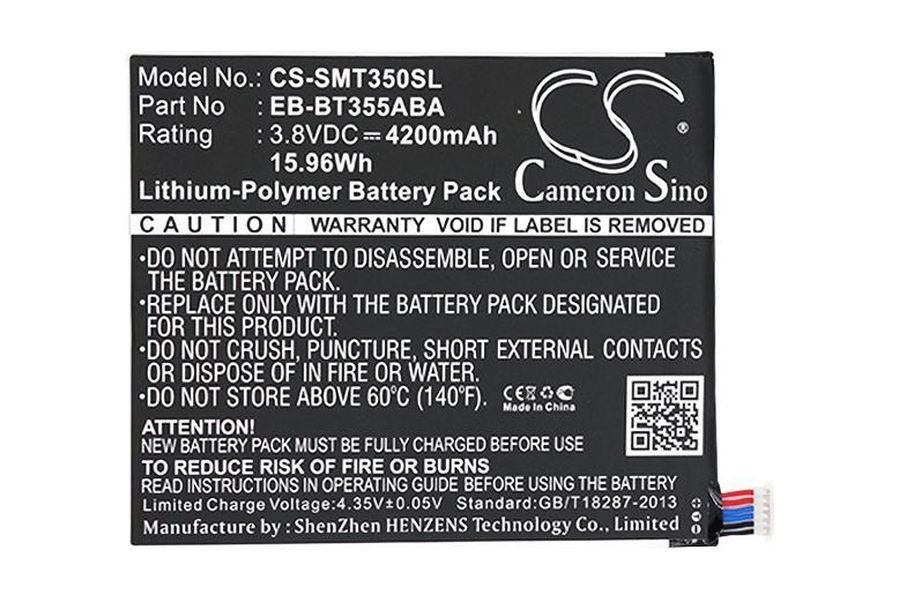 Акумулятор для Samsung SM-T350 Galaxy Tab A 8.0 (EB-BT355ABA) 4200 mAh (Cameron Sino CS-SMT350SL)
