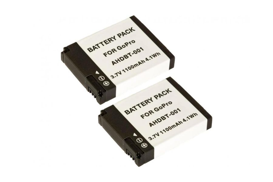 2xAHDBT-001 Комплект з 2 акумуляторів для GoPro AHDBT-001 (2-Pack AHDBT-001)