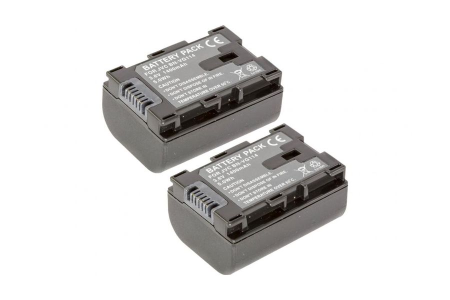 2xBN-VG114U Комплект з 2 акумуляторів для JVC GZ-HM890 (2-Pack BN-VG114U)