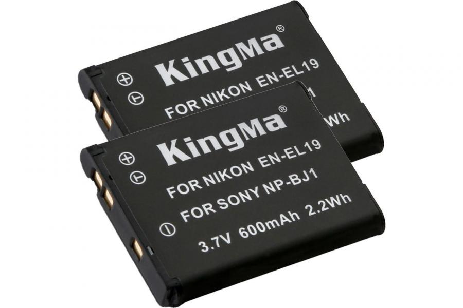 2-Pack KingMa EN-EL19 для Nikon Coolpix W100 комплект з 2 акумуляторів (2xEN-EL19)