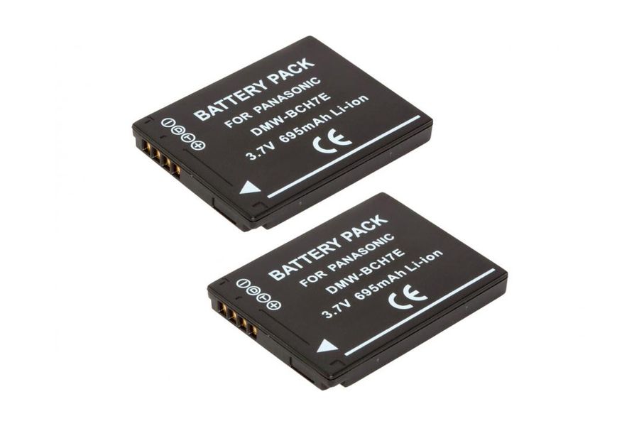2xDMW-BCH7 Комплект з 2 акумуляторів для Panasonic DMW-BCH7E (2-Pack DMW-BCH7)