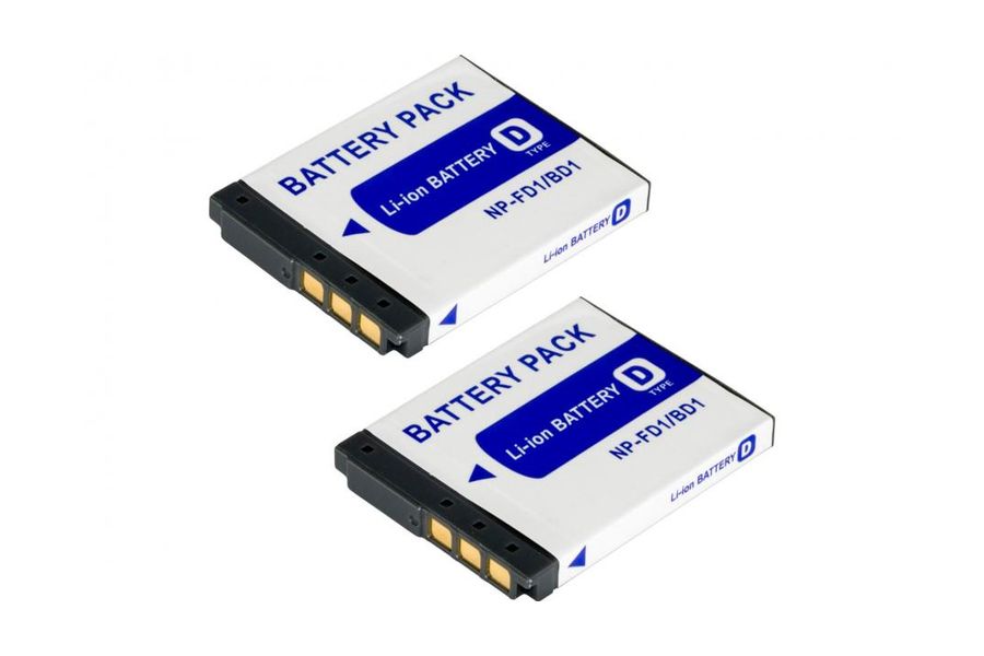 2xNP-BD1 Комплект з 2 акумуляторів для Sony Cyber-Shot DSC-F505 (2-Pack NP-BD1)