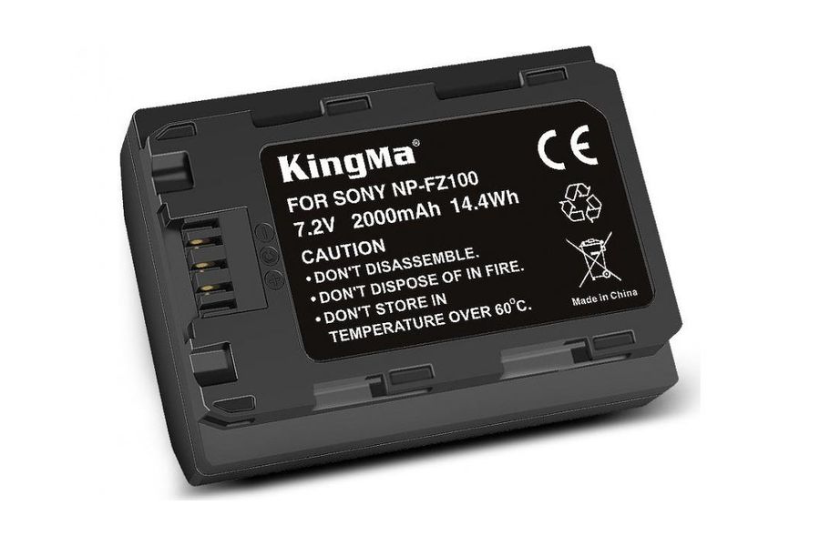 Акумулятор KingMa Sony NP-FZ100 для Alpha A7R Mark 3 (2000 mAh, 7.2V, 14.4 Wh)