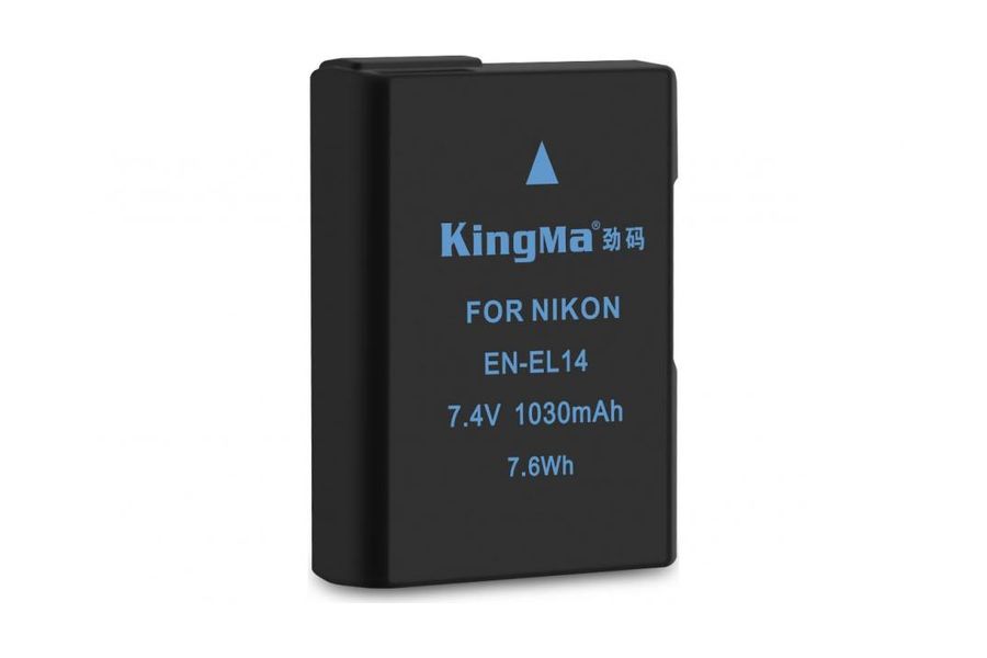Акумулятор Nikon EN-EL14 (KingMa) для D3200 D3300 D3400 D5200 D5500 (1030 mAh, 7.4V, 7.6 Wh)