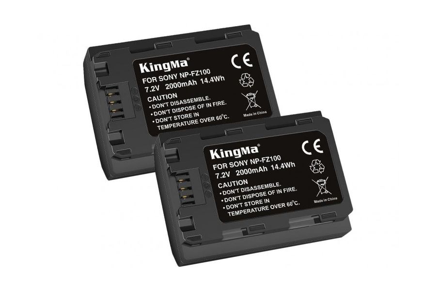 2-Pack KingMa NP-FZ100 для Sony Alpha a7R III комплект з 2 акумуляторів (2xNP-FZ100)