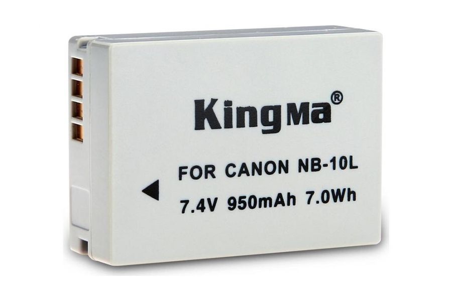 Акумулятор Canon NB-10L (KingMa) для Powershot SX40 SX50 SX60 G15 G16 (950 mAh, 7.4V, 7.0 Wh)