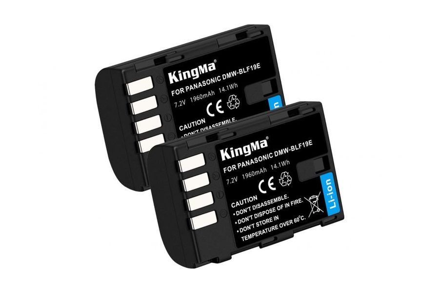 2-Pack KingMa DMW-BLF19E для Panasonic Lumix DC-GH5S комплект з 2 акумуляторів (2xDMW-BLF19E)