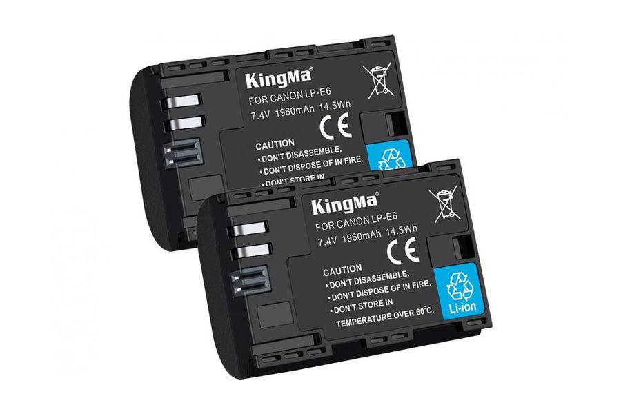 2-Pack KingMa LP-E6 для Canon EOS 70D комплект з 2 акумуляторів (2xLP-E6)