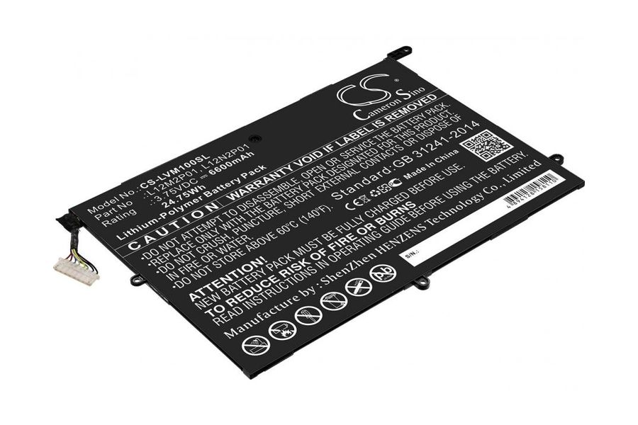Акумулятор Lenovo L12M2P01 (6600 mAh) для планшета ThinkPad Tablet 2 10.1 Miix 10 (Cameron Sino CS-LVM100SL)