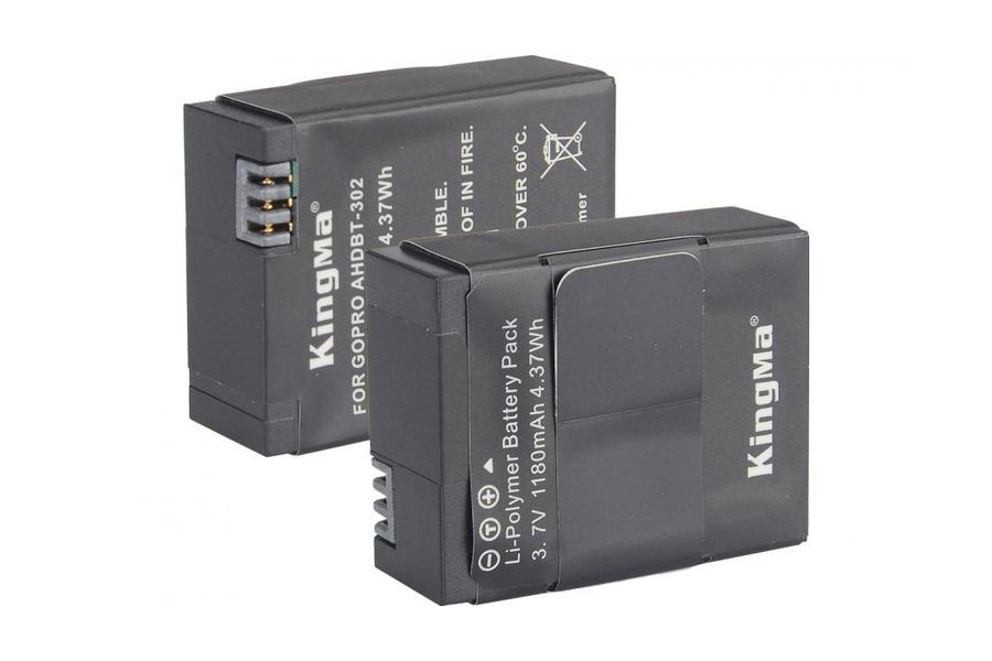 2-Pack KingMa AHDBT-201 для GoPro AHDBT-302 комплект з 2 акумуляторів (2xAHDBT-201)