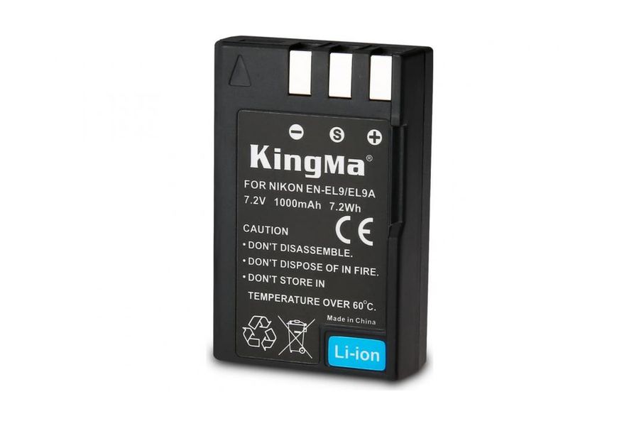 Акумулятор KingMa Nikon EN-EL9 для EN-EL9e (1000 mAh, 7.2V, 7.2 Wh)