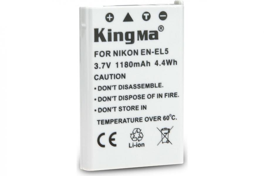 Акумулятор KingMa Nikon EN-EL5 для Coolpix P6000 (1180 mAh, 3.7V, 4.40 Wh)