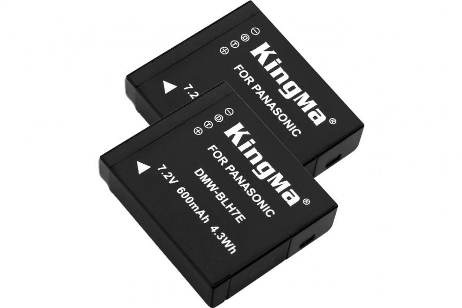 2-Pack KingMa DMW-BLH7 для Panasonic Lumix DMC-GF7 комплект з 2 акумуляторів (2xDMW-BLH7)