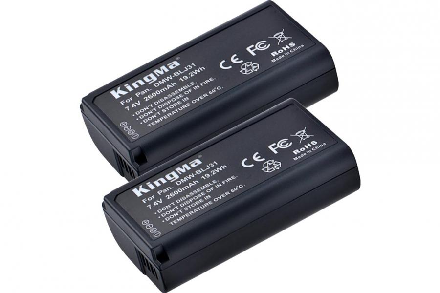 2-Pack KingMa DMW-BLJ31 для Panasonic Lumix DC-S1R комплект з 2 акумуляторів (2xDMW-BLJ31)