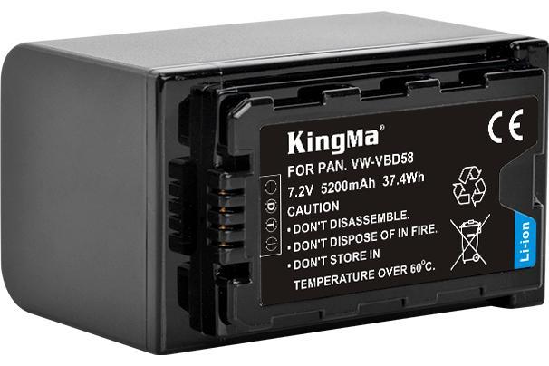 Акумулятор KingMa Panasonic VW-VBD58 для AJ-PX270 (5200 mAh, 7.2V, 37.5 Wh)