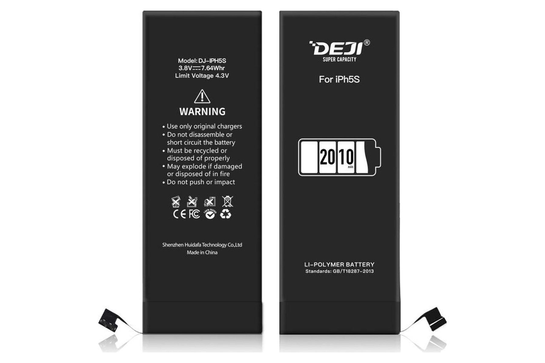 Посилена батарея (2010 mAh) для Apple iPhone 5s A1234 A1528 A1530 A1533 ...