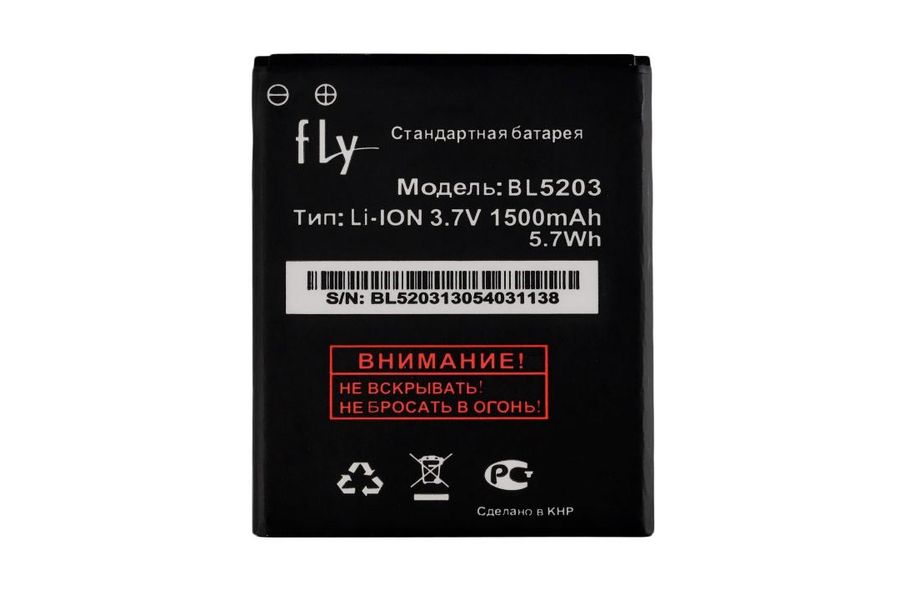 Аккумулятор Fly BL5203 (1500 mAh) для IQ442 Quad
