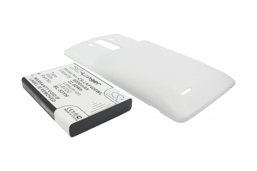 Усиленный аккумулятор X-Longer BL-53YH для LG G3 в комплекте с задней крышкой (white)