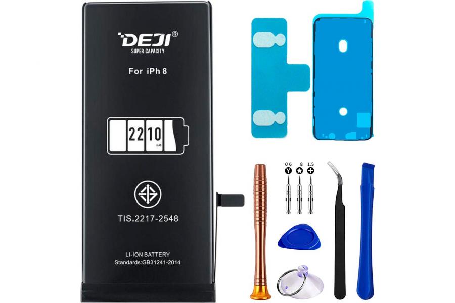Посилений акумулятор (2210 mAh) для Apple iPhone 8 (DEJI) + набір інструментів