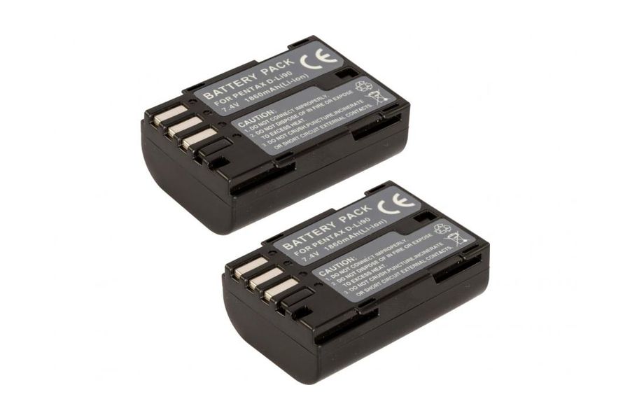 2-Pack Pentax D-LI90 комплект из 2 аккумуляторов (2xD-LI90)
