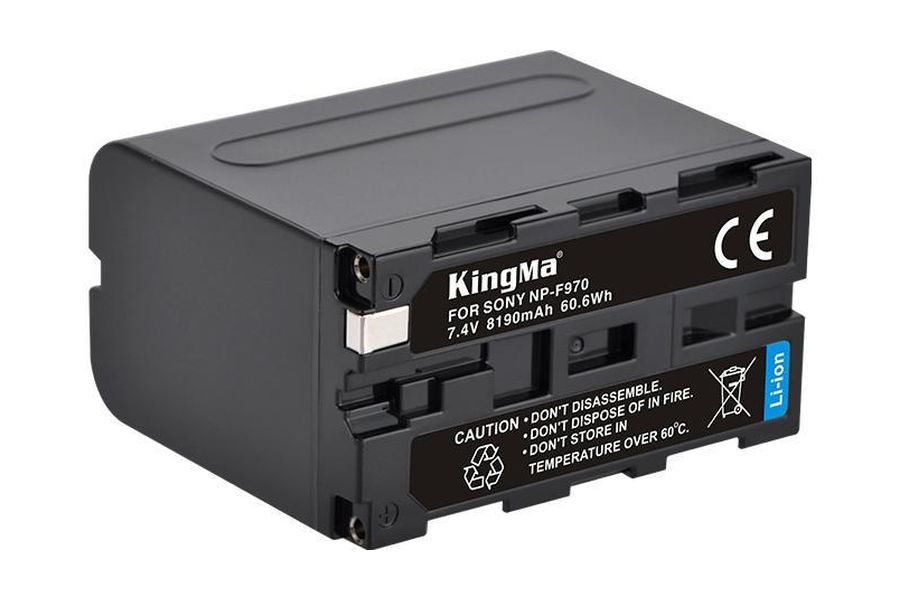 Усиленный аккумулятор Sony NP-F970 (KingMa) 8190 mAh (60.6 Wh)