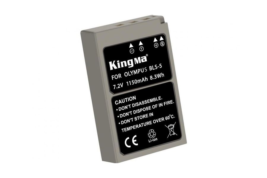 Аккумулятор KingMa Olympus BLS-5 для OM-D E-M10 (1150 mAh, 7.2V, 8.3 Wh)