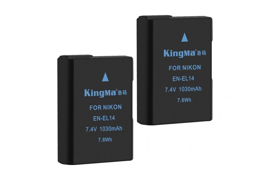 2-Pack KingMa Nikon EN-EL14 комплект из 2 аккумуляторов (2xEN-EL14)