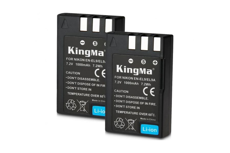 2-Pack KingMa Nikon EN-EL9 комплект из 2 аккумуляторов (2xEN-EL9)