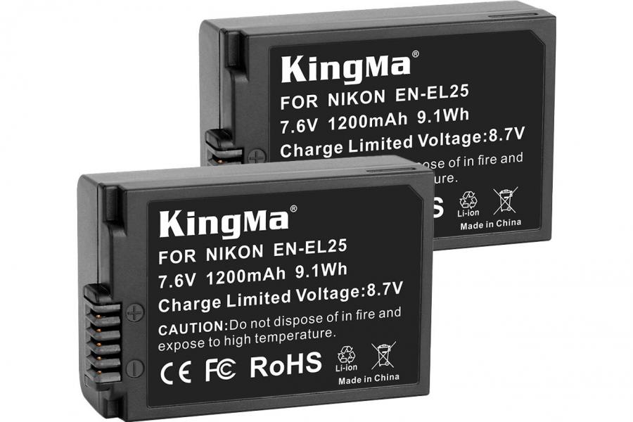 2-Pack KingMa Nikon EN-EL25 комплект из 2 аккумуляторов (2xEN-EL25)