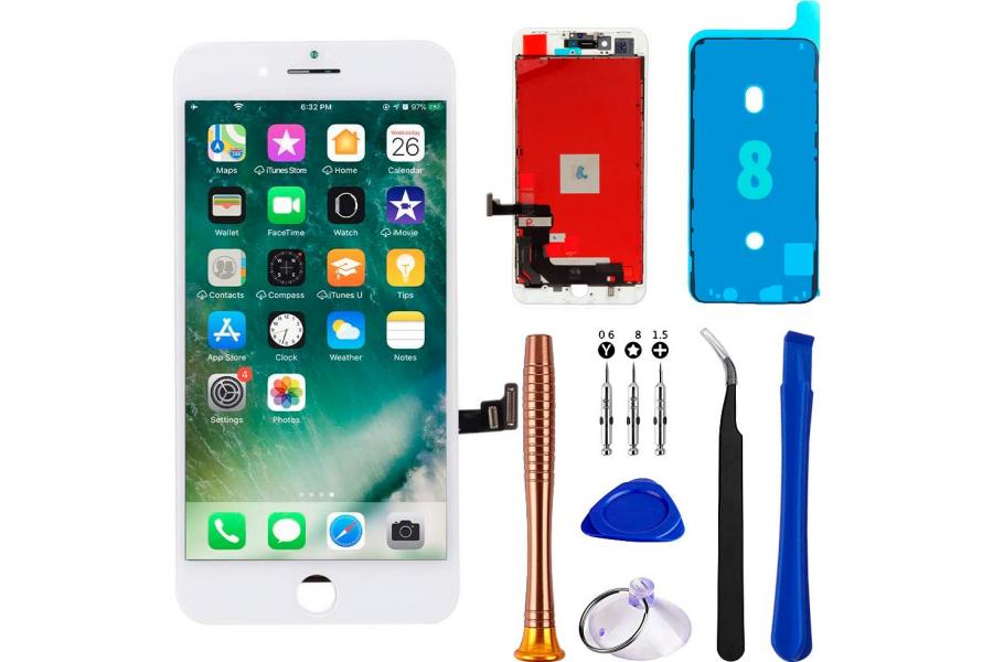 Дисплейний модуль до iPhone 8 (4.7") Білий (Ремкомплект: екран, тачскрін, шлейф, інструменти, влагозахисна плівка)