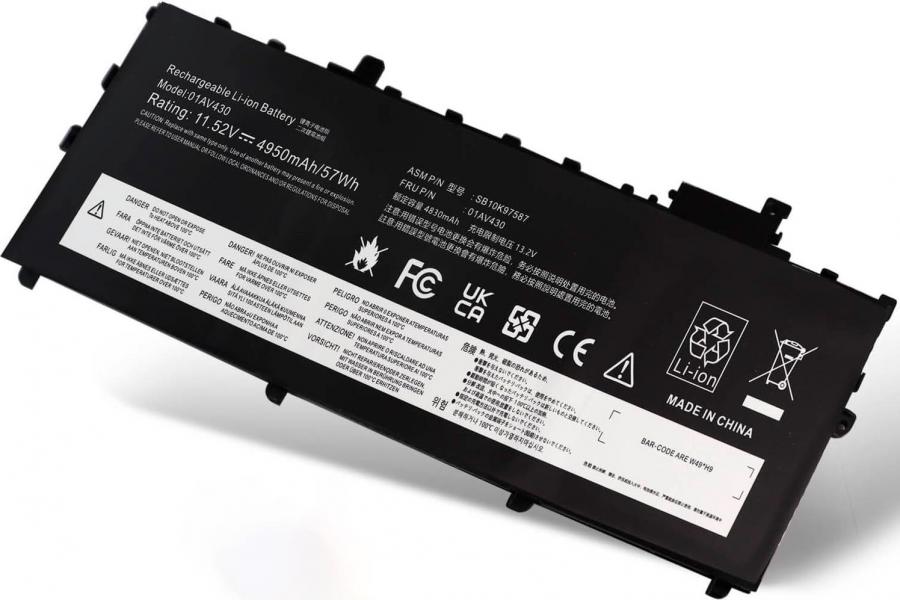 Батарея до ноутбука Lenovo (01AV430) ThinkPad X1 Carbon 2017 2018 (6th Gen) | 11.52V 57 Wh | Replacement