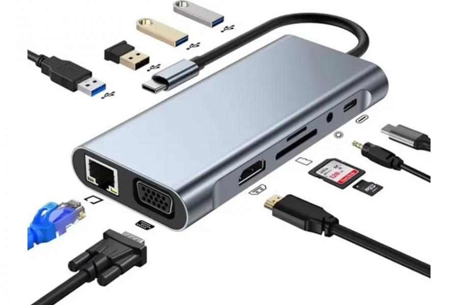 USB 3.1 хаб Mindpure 11-в-1 багатофункціональна док-станція