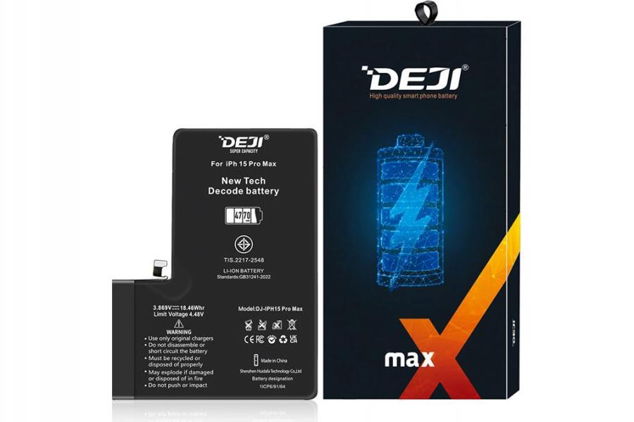Адаптивний акумулятор (4770 mAh) для iPhone 15 Pro Max (DEJI) | Розпізнається iOS як оригінал | Не потребує прошивки