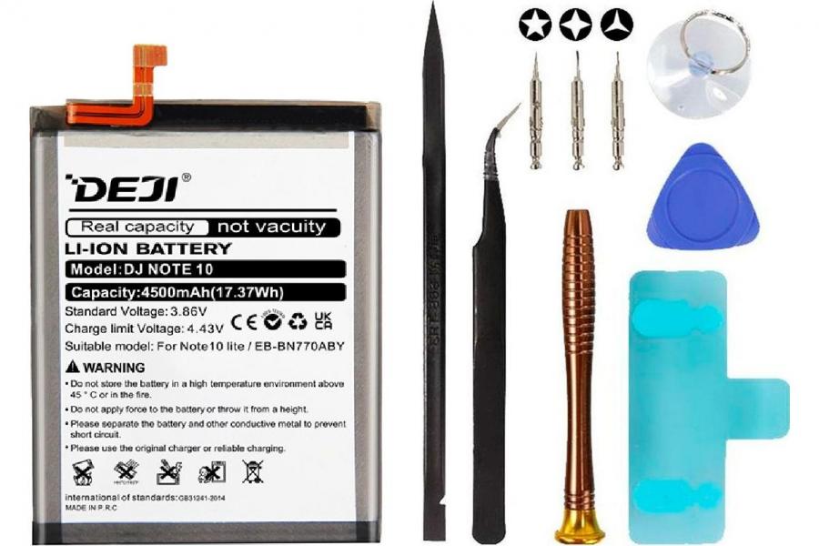 Акумулятор Samsung EB-BN770ABY (DEJI) для Galaxy Note 10 Lite (4500 mAh) + набір інструментів