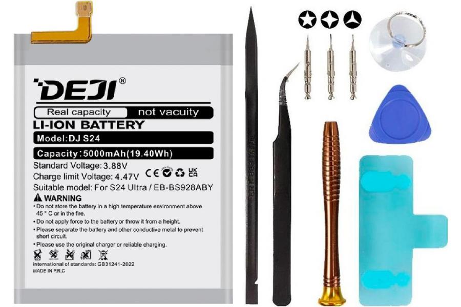 Акумулятор Samsung EB-BS928ABY (DEJI) для Galaxy S24 Ultra (5000 mAh) + набір інструментів