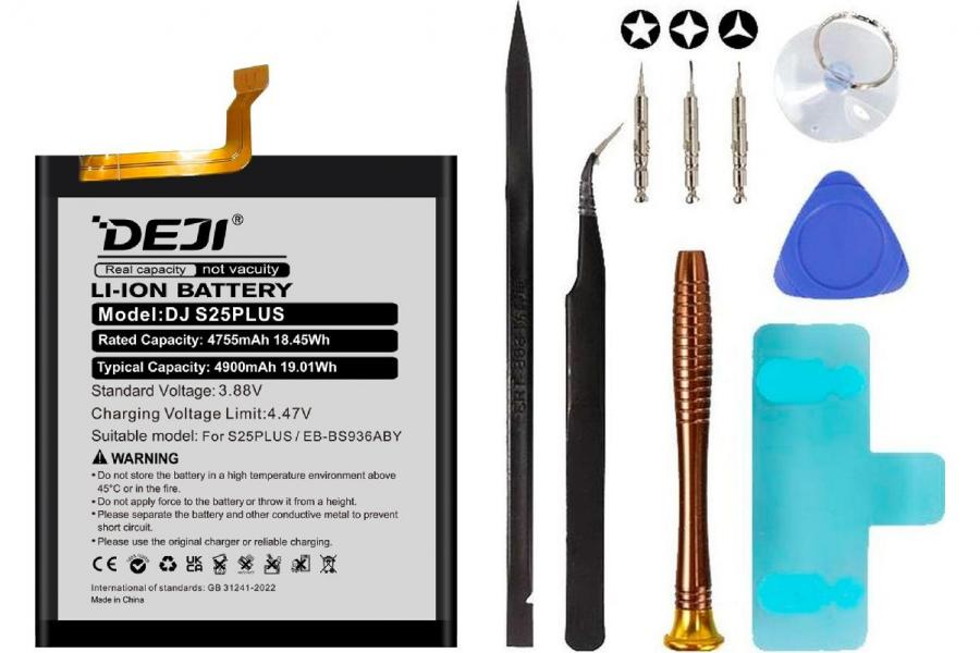 Акумулятор Samsung EB-BS936ABY (DEJI) для Galaxy S25+ Plus  (4755 mAh) + набір інструментів