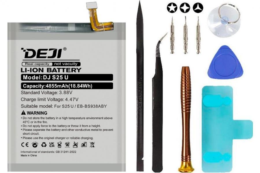 Акумулятор Samsung EB-BS938ABY (DEJI) для Galaxy S25 Ultra (4855 mAh) + набір інструментів