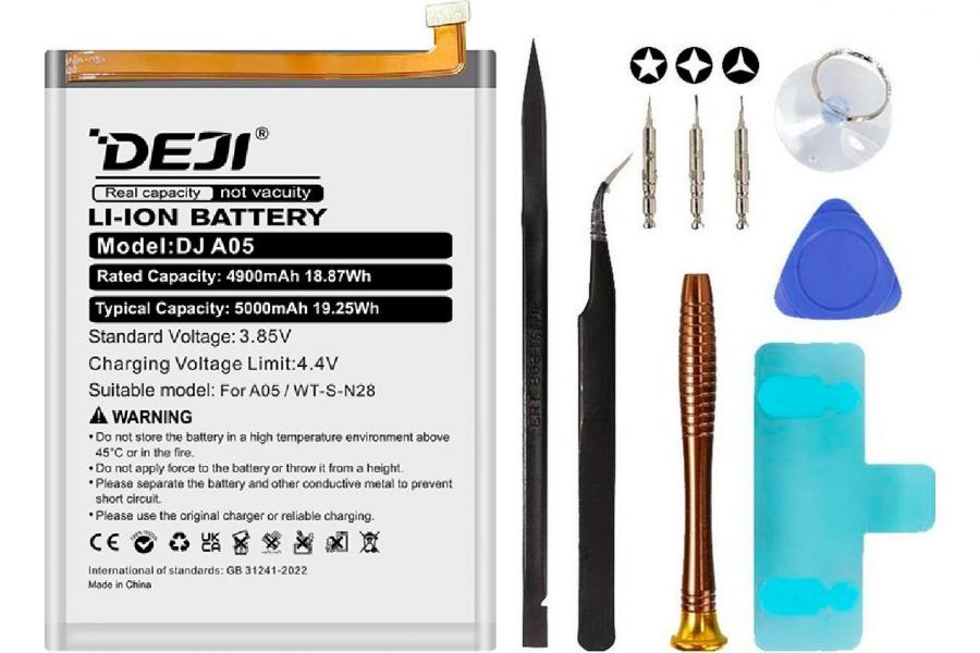 Акумулятор Samsung WT-S-N28 (DEJI) для Galaxy A05 (2023) (4900 mAh) + набір інструментів