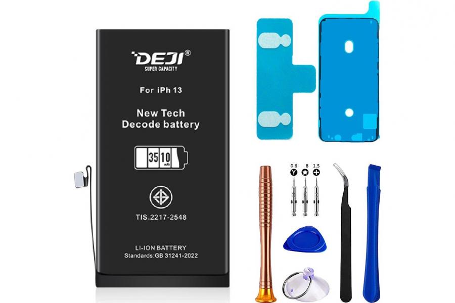 Адаптивний акумулятор (3510 mAh) для iPhone 13 / A2635 (DEJI) + набір інструментів | Розпізнається iOS як оригінал | Не потребує прошивки