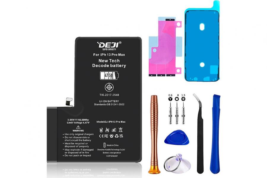 Адаптивний акумулятор (4750 mAh) для iPhone 13 Pro Max 5G / A2645 (DEJI) + набір інструментів | Розпізнається iOS як оригінал | Не потребує прошивки