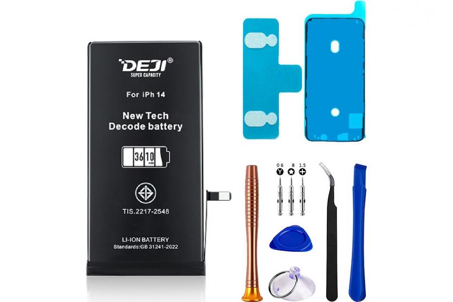 Адаптивний акумулятор (3610 mAh) для iPhone 14 A2649 / A2881 / A2882 / A2883 (DEJI) + набір інструментів | Розпізнається iOS як оригінал | Не потребує прошивки
