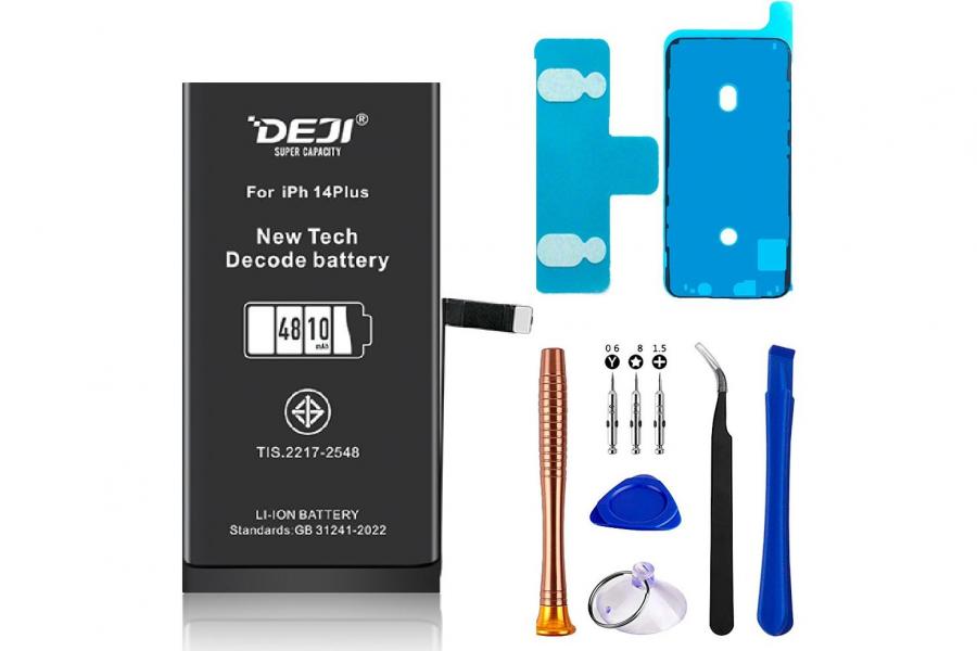 Адаптивний акумулятор (4810 mAh) для iPhone 14 Plus A2632 / A2885 / A2886 / A2887 (DEJI) + набір інструментів | Розпізнається iOS як оригінал | Не потребує прошивки