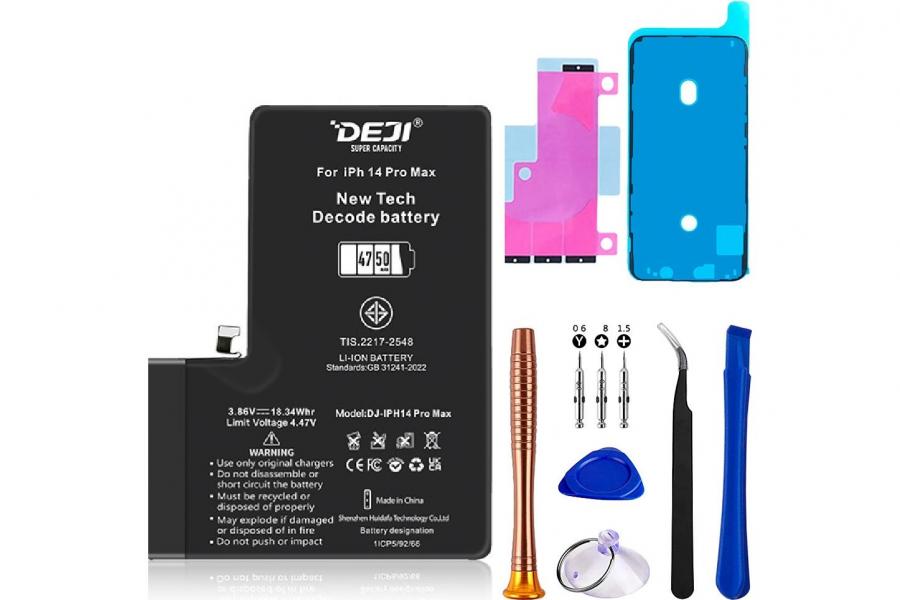 Адаптивний акумулятор (4750 mAh) для iPhone 14 Pro Max A2651 / A2893 / A2894 / A2895 (DEJI) + набір інструментів | Розпізнається iOS як оригінал | Не потребує прошивки