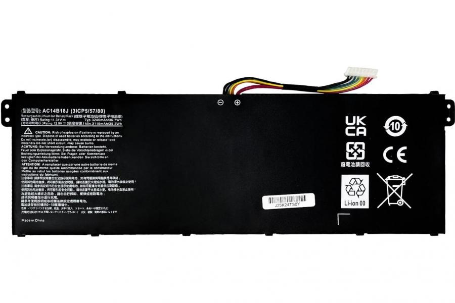 Акумуляторна батарея до ноутбука Acer Spin 5 (AC14B18J) | 11.4V 36 Wh | Replacement