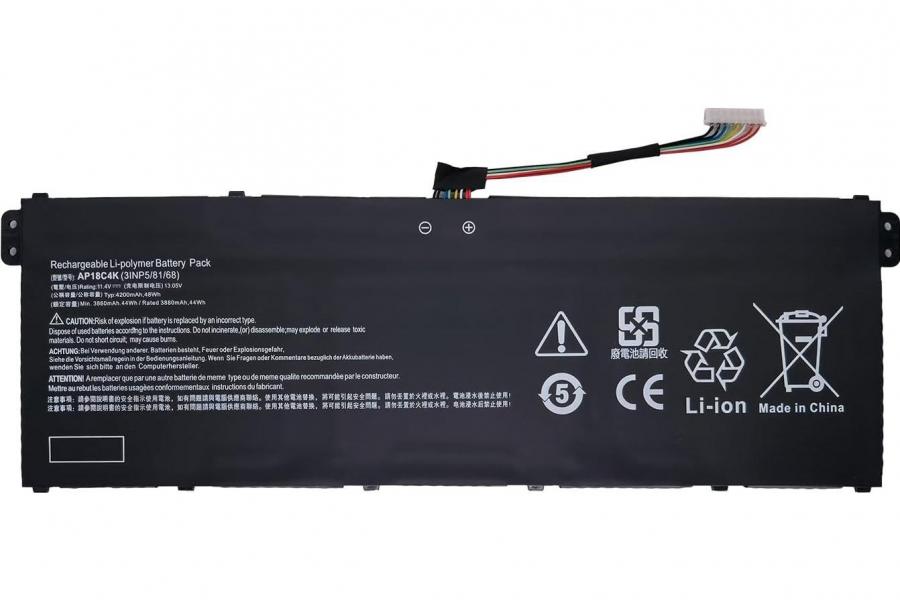 Акумуляторна батарея до ноутбука Acer Aspire A A315 (AP18C4K) | 11.4V 44 Wh | Replacement