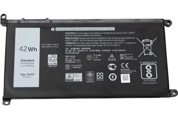 Акумуляторна батарея до ноутбука DELL Chromebook 11 3189 (51KD7) | 11.4V 42 Wh | Replacement