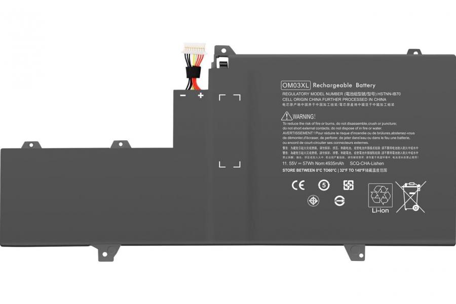 Акумуляторна батарея до ноутбука HP EliteBook x360 1030 G2 (OM03XL) | 11.55V 57 Wh | Replacement